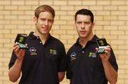 5 June 2007; Longford footballer Brian Kavanagh, left, and Cork hurler Ronan Curran who were presented with the Opel Gaelic Player of the Month Award for May. Jurys Croke Park Hotel, Jones Road, Dublin. Picture credit: Brendan Moran / SPORTSFILE