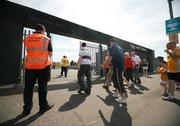 10 June 2007; Fans arrive for the match. Bank of Ireland Ulster Senior Football Championship Quarter-Final, Antrim v Derry, Casement Park, Belfast, Co. Antrim. Picture credit: Russell Pritchard / SPORTSFILE