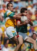 10 June 2007; Alan McNamee, Offaly, in action against Ronan McGrath, Carlow. Bank of Ireland Leinster Senior Football Championship, Carlow v Offaly, O'Moore Park, Portlaoise, Co. Laois. Picture credit: Brian Lawless / SPORTSFILE