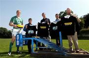 8 June 2007; Ireland Rugby International Paul O'Connell, left, with Setanta Sports presenters, left to right, Paul Dempsey, Daire O'Brien, Connor Morris, and Fred Cogley at the Old Belvedere Rugby Football Club to launch Setanta Ireland’s Rugby World Cup coverage. Old Belvedere Rugby Football Club, Anglesea Road, Donnybrook, Dublin. Picture credit: David Maher / SPORTSFILE