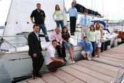 13 June 2007; The Irish Sailing Association announced the Irish team to compete in the ISAF World Championships with hopes of securing starting berths at the 2008 Olympic Games. Ireland's top Olympic class sailors will travel to Cascais, Portugal, to compete between June 3 to July 13. At the announcement are team members, front row from left, Max Treacy, from Wicklow, Aaron O'Grady, from Clare Island, Maurice O'Connell, from Cork, Annalise Murphy, from Dublin, Dualtach MacColgain, from Kildare, Debbie Hanna, from Antrim, Claudine Murphy, from Kildare, and back row from left, Tim Goodbody, from Wicklow, Ciara Peelo, from Dublin, Phil Lawton, and Tuathal MacColgain, from Kildare. Royal Irish Yacht Club, Dun Laoghaire, Co. Dublin. Picture credit: Brian Lawless / SPORTSFILE