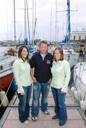 13 June 2007; The Irish Sailing Association announced the Irish team to compete in the ISAF World Championships with hopes of securing starting berths at the 2008 Olympic Games. Ireland's top Olympic class sailors will travel to Cascais, Portugal, to compete between June 3 to July 13. At the announcement are, Ciara Peelo, right, from Dublin, Debbie Hanna, from Antrim, who both compete in the Laser Radial class, and Tim Goodbody,  from Wicklow, who competes in the Finn class. Royal Irish Yacht Club, Dun Laoghaire, Co. Dublin. Picture credit: Brian Lawless / SPORTSFILE