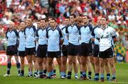 17 June 2007; The Dublin players stand for the National Anthem. Bank of Ireland Leinster Senior Football Championship Quarter-Final Replay, Dublin v Meath, Croke Park, Dublin. Picture credit: Ray McManus / SPORTSFILE