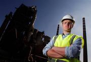 7 June 2007; Monaghan footballer Dick Clerkin at his workplace. Irish Cement Plattin Works, Plattin, Co. Meath. Photo by Sportsfile