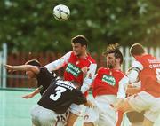 29 June 2007; St Patrick's Athletic players, left to right, Anthony Murphy, Darragh Maguire and Colm Foley in action against Eddie McCallion and Sean Hargan, Derry City. eircom League Premier Division, St Patrick's Athletic v Derry City, Richmond Park, Dublin. Picture credit: David Maher / SPORTSFILE