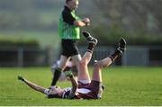 16 November 2014; Lauren McIlwaine, Termon, celebrates after the final whistle. TESCO HomeGrown All-Ireland Ladies Football Senior Club Championship Semi-Final, Kilkerrin-Clonberne v Termon, Clonberne GAA Pitch, Clonberne, Co. Galway. Picture credit: Ray Ryan / SPORTSFILE