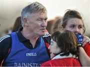 16 November 2014; Kilkerrin-Clonberne manager Michael Divilly dejected after the game. TESCO HomeGrown All-Ireland Ladies Football Senior Club Championship Semi-Final, Kilkerrin-Clonberne v Termon, Clonberne GAA Pitch, Clonberne, Co. Galway. Picture credit: Ray Ryan / SPORTSFILE