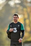 18 November 2014; Ireland's Eoin Reddan makes his way to squad training ahead of their side's Guinness Series match against Australia on Saturday. Ireland Rugby Squad Training, Carton House, Maynooth, Co. Kildare. Picture credit: Barry Cregg / SPORTSFILE