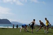 7 July 2007; Competitors stretching before the start of the Achill Half-Marathon. Achill Island, Co.Mayo. Picture credit: Tomas Greally / SPORTSFILE