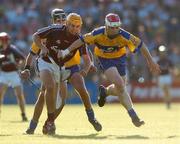 7 July 2007; Kevin Dilleen, Clare, in action against Iarla Tannian, Galway. Guinness All-Ireland Senior Hurling Championship Qualifier, Group 1A, Round 2, Clare v Galway, Cusack Park, Ennis, Co. Clare. Picture credit: Brendan Moran / SPORTSFILE