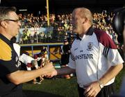 7 July 2007; Clare manager Tony Considine, left, shakes hands with Galway manager Ger Loughnane after the final whistle. Guinness All-Ireland Senior Hurling Championship Qualifier, Group 1A, Round 2, Clare v Galway, Cusack Park, Ennis, Co. Clare. Picture credit: Brendan Moran / SPORTSFILE