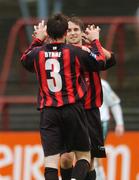 9 July 2007; Kevin Hunt, right, Bohemians, celebrates after scoring his side's first goal with team-mate Dessie Byrne. eircom League of Ireland Premier Division, Bohemians v Bray Wanderers, Dalymount Park, Dublin. Picture credit: David Maher / SPORTSFILE