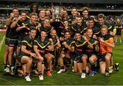 22 November 2014; The Australia team celebrate with the Cormac McAnallen cup. Virgin Australia International Rules Series, Australia v Ireland. Paterson's Stadium, Perth, Australia. Picture credit: Ray McManus / SPORTSFILE