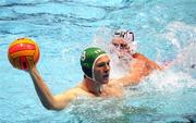 10 July 2007; Ireland's Jonathan Donnelly, left, defends the ball from Alex Parsonage, Great Britain. European B Waterpolo Championships, Pool B, Manchester Aquatic Centre, Manchester, England. Picture credit Paul Greenwood / SPORTSFILE