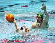 10 July 2007; Great Britain's Tom Curwen, left, defends the ball from Darren McHugh, Ireland. European B Waterpolo Championships, Pool B, Manchester Aquatic Centre, Manchester, England. Picture credit Paul Greenwood / SPORTSFILE