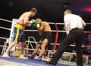 14 July 2007; John Duddy in action against Alessio Furlan in the first round. Hunky Dorys Fight Night, John Duddy.v.Alessio Furlan, National Stadium, Dublin. Picture credit: Ray Lohan / SPORTSFILE