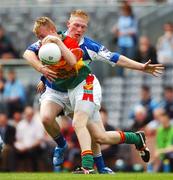 15 July 2007; Alan Callinan, Carlow, in action against Eddie Kelly, Laois. ESB Leinster Minor Football Championship Final, Laois v Carlow, Croke Park, Dublin. Picture credit: Ray McManus / SPORTSFILE