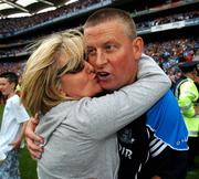 15 July 2007; Dublin manager Paul Caffrey is embraced by his wife Yvonne after the final whistle. Bank of Ireland Leinster Senior Football Championship Final, Dublin v Laois, Croke Park, Dublin. Picture credit: Brendan Moran / SPORTSFILE