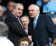 15 July 2007; President of the GAA Nickey Brennan welcomes An Taoiseach Bertie Ahern TD, to Croke Park before the game. Bank of Ireland Leinster Senior Football Championship Final, Dublin v Laois, Croke Park, Dublin. Picture credit: Brendan Moran / SPORTSFILE