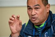 25 November 2014; Connacht head coach Pat Lam speaking during a press conference ahead of their Guinness PRO12, Round 9, game against Scarlets on Saturday. Connacht Rugby Press Conference, The Sportsground, Galway. Picture credit: Diarmuid Greene / SPORTSFILE