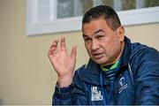 25 November 2014; Connacht head coach Pat Lam speaking during a press conference ahead of their Guinness PRO12, Round 9, game against Scarlets on Saturday. Connacht Rugby Press Conference, The Sportsground, Galway. Picture credit: Diarmuid Greene / SPORTSFILE