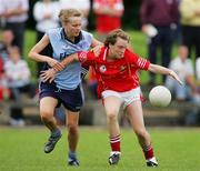 15 July 2007; Sile Johnson, Cork, in action against Karen McGlynn , Dublin. TG4 Ladies All-Ireland Minor Football Final, Dublin v Cork, JJ Brackens GAA Club, Templemore, Co. Tipperary. Picture credit: Kieran Clancy / SPORTSFILE