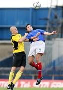 17 July 2007; Michael Gault, Linfield, in action against Samuel Holmen, IF Elfsborg. UEFA Champions League, 1st Round, 1st leg, Linfield v IF Elfsborg, Windsor Park, Belfast, Co. Antrim. Picture credit: Oliver McVeigh / SPORTSFILE