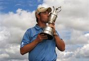 23 July 2007; The Open Championship winner Padraig Harrington with the Golf Champion Trophy (Claret Jug) on his arrival home at Weston airport, Leixlip, Co. Kildare. Picture credit: Pat Murphy / SPORTSFILE