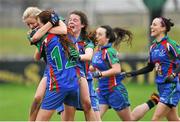 29 November 2014;  Murroe Boher players celebrate victory after the final whistle. TESCO Homegrown All Ireland Junior Club Championship Final, Murroe Boher, Limerick v St. Ciaran's, Roscommon, Ballinasloe, Co. Galway. Picture credit: Ray Ryan / SPORTSFILE