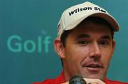 27 July 2007; Open Championship winner Padraig Harrington speaking at a press conference to announce details of the Audi Padraig Harrington Golf Classic. The K Club, Straffan, Co. Kildare. Picture credit: Pat Murphy / SPORTSFILE