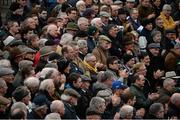 30 November 2014; The crowd applaud Lieutenant Colonel, and jockey Bryan Cooper as they enter the parade ring after winning The Bar One Racing Hatton's Grace Hurdle. Horse Racing from Fairyhouse, Co. Meath. Picture credit: Piaras Ó Mídheach / SPORTSFILE