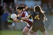 30 November 2014; Geraldine McLoughlin, Termon, in action against Aisling O'Sullivan, Mourneabbey. TESCO HomeGrown All-Ireland Senior Club Championship Final, Termon, Donegal v Mourneabbey, Cork, Tuam Stadium, Tuam, Co. Galway. Picture credit: Matt Browne / SPORTSFILE