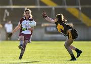 30 November 2014; Roisin McCafferty, Termon, in action against Eimear Meaney, Mourneabbey. TESCO HomeGrown All-Ireland Senior Club Championship Final, Termon, Donegal v Mourneabbey, Cork, Tuam Stadium, Tuam, Co. Galway. Picture credit: Matt Browne / SPORTSFILE