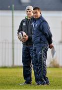 2 December 2014; Connacht head coach Pat Lam with Robbie Henshaw during a squad training ahead of their European Rugby Champions Cup 2014/15, Pool 2, Round 3, game against Bayonne on Saturday. Connacht Rugby Squad Training, Sportsground, Galway. Picture credit: Matt Browne / SPORTSFILE