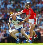 29 July 2007; John Mullane, Waterford, in action against Ronan Curran, Cork. Guinness All-Ireland Senior Hurling Championship Quarter-Final, Cork v Waterford, Croke Park, Dublin. Picture credit; Ray McManus / SPORTSFILE