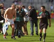 29 July 2007; Cork's Diarmuid O'Sullivan confronts referee Brian Gavin after the final whistle. Guinness All-Ireland Senior Hurling Championship Quarter-Final, Cork v Waterford, Croke Park, Dublin. Picture credit; Stephen McCarthy / SPORTSFILE