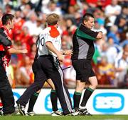 29 July 2007; Cork manager Gerald McCarthy confronts referee Brian Gavin at the end of the game. Guinness All-Ireland Senior Hurling Championship Quarter-Final, Cork v Waterford, Croke Park, Dublin. Picture credit; Brendan Moran / SPORTSFILE