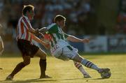 30 July 2007; Denis Behan, Cork City, in action against Dean Whitehead, Sunderland. Pre-season Friendly, Cork City v Sunderland, Turner’s Cross, Cork. Picture credit; David Maher / SPORTSFILE