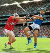 17 August 2014; James Barry, Tipperary, in action against Paudie O'Sullivan, Cork. GAA Hurling All-Ireland Senior Championship Semi-Final, Cork v Tipperary. Croke Park, Dublin. Picture credit: Tomas Greally / SPORTSFILE