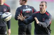 5 December 2014; Ulster's Ruan Pienaar during their captain's run ahead of their side's European Rugby Champions Cup 2014/15, Pool 3, Round 3, match against Scarlets on Saturday. Kingspan Stadium, Ravenhill Park, Belfast, Co. Antrim. Picture credit: John Dickson / SPORTSFILE