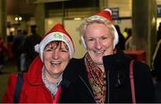 6 December 2014; Munster supporters Geraldine O'Connell, left, from Croom, Co. Limerick, and Mary O'Donnell, from Cahir, Co. Tipperary, mother of Munster player Tommy O'Donnell, before the game. European Rugby Champions Cup 2014/15, Pool 1, Round 3, Munster v ASM Clermont Auvergne, Thomond Park, Limerick. Picture credit: Diarmuid Greene / SPORTSFILE