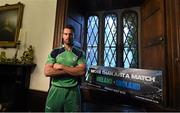 9 December 2014; Ireland cricketer Max Sorensen at the launch of &quot;Be Part of the 10,000&quot; for the one day international cricket match between Ireland and England, which is taking place at Malahide on Friday May 8th 2015. Malahide Castle, Dublin. Photo by Sportsfile