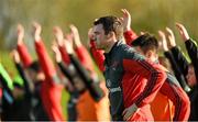 10 December 2014; Munster's Peter O'Mahony in action during squad training ahead of their European Rugby Champions Cup 2014/15, Pool 1, Round 4, match against ASM Clermont Auvergne on Sunday. Munster Rugby Squad Training, University of Limerick, Limerick. Picture credit: Diarmuid Greene / SPORTSFILE