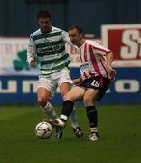 4 August 2007; Barry Ferguson, Shamrock Rovers, in action against Sammy Morrow, Derry City. eircom league of Ireland, Shamrock Rovers v Derry City, Tolka Park, Dublin. Picture Credit; Stephen McCarthy / SPORTSFILE