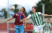 6 August 2007; Clive Delaney, Bray Wanderers, in action against Eamon Zayed, Drogheda United. eircom league of Ireland, Bray Wanderers v Drogheda United, Carlisle Grounds, Bray, Co. Wicklow. Picture Credit; Stephen McCarthy / SPORTSFILE