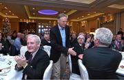 10 December 2014; Joe Schmidt, Ireland rugby head coach, makes his way to the stage to receive the Philips Sports Manager of the Year 2014. Shelbourne Hotel, Dublin. Picture credit: Matt Browne / SPORTSFILE