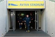 12 December 2014; Leinster Head Coach Matt O'Connor arrives for the captains run ahead of their European Rugby Champions Cup, pool 2, round 4, match against Harlequins on Saturday. Leinster Rugby Captain's Run. Aviva Stadium, Lansdowne Road, Dublin Picture credit: Piaras Ó Mídheach / SPORTSFILE