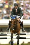 9 August 2007; Edward Doyle, on Utopia Vi't Hoogveld, during the Knight Frank Ganly Walters Power and Speed competition. Failte Ireland Dublin Horse Show, RDS Main Arena, RDS, Dublin. Picture credit; Matt Browne / SPORTSFILE