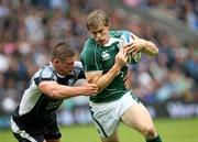 11 August 2007; Andrew Trimble, Ireland, in action against Allister Hogg, Scotland. Rugby World Cup Warm Up Game, Scotland v Ireland, Murrayfield, Scotland. Picture credit; Oliver McVeigh / SPORTSFILE