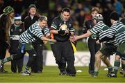 13 December 2014; Action from the Bank of Ireland's Half-Time Minis League match between DLSP Eagles and Gretstones Seagulls. European Rugby Champions Cup 2014/15, Pool 2, Round 4, Leinster v Harlequins. Aviva Stadium, Lansdowne Road, Dublin. Picture credit: Brendan Moran / SPORTSFILE